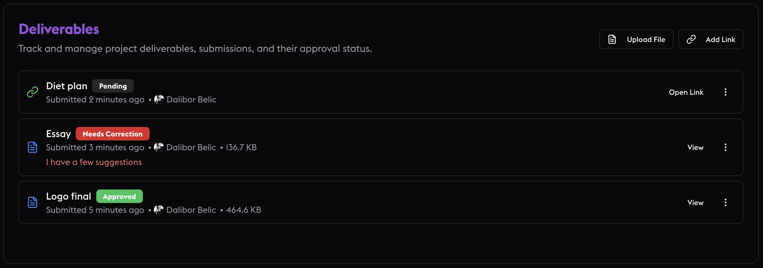 Everything flows to Deliverables